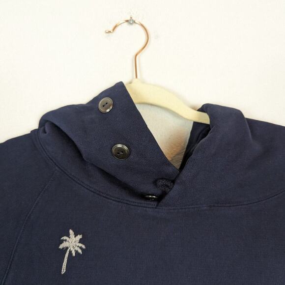 NWT Sandrine Rose Navy French Worker Embroidered Hoodie - Picture 4 of 9